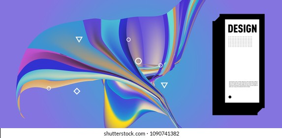Modern colorful flow poster. Wave Liquid shape in colorful background. Art design for your design project. Vector illustration EPS10