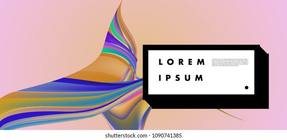 Modern colorful flow poster. Wave Liquid shape in colorful background. Art design for your design project. Vector illustration EPS10
