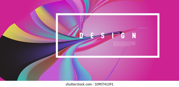 Modern colorful flow poster. Wave Liquid shape in colorful background. Art design for your design project. Vector illustration EPS10