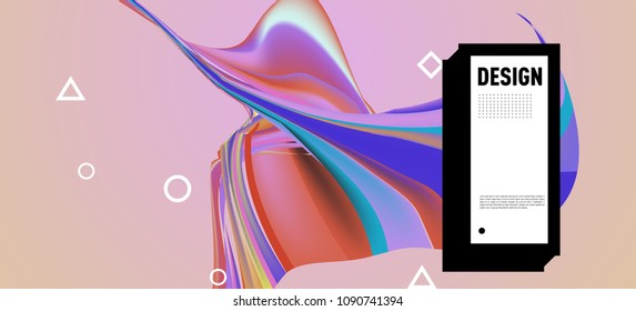 Modern colorful flow poster. Wave Liquid shape in colorful background. Art design for your design project. Vector illustration EPS10