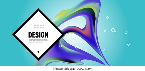Modern colorful flow poster. Wave Liquid shape in colorful background. Art design for your design project. Vector illustration EPS10