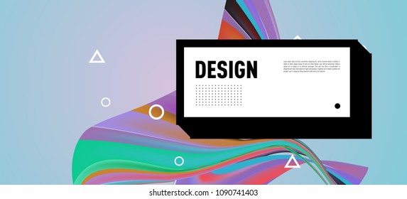 Modern colorful flow poster. Wave Liquid shape in colorful background. Art design for your design project. Vector illustration EPS10