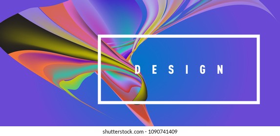 Modern colorful flow poster. Wave Liquid shape in colorful background. Art design for your design project. Vector illustration EPS10