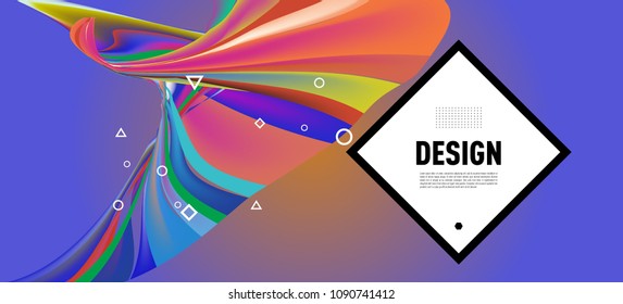 Modern colorful flow poster. Wave Liquid shape in colorful background. Art design for your design project. Vector illustration EPS10