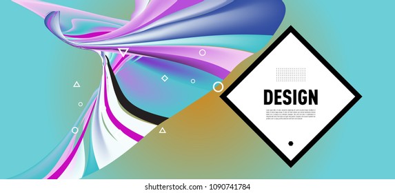 Modern colorful flow poster. Wave Liquid shape in colorful background. Art design for your design project. Vector illustration EPS10