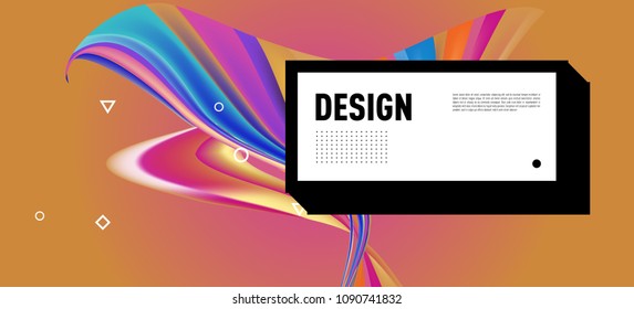 Modern colorful flow poster. Wave Liquid shape in colorful background. Art design for your design project. Vector illustration EPS10