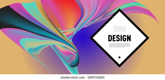 Modern colorful flow poster. Wave Liquid shape in colorful background. Art design for your design project. Vector illustration EPS10