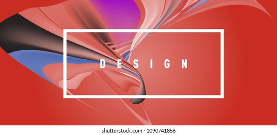 Modern colorful flow poster. Wave Liquid shape in colorful background. Art design for your design project. Vector illustration EPS10