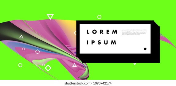 Modern colorful flow poster. Wave Liquid shape in colorful background. Art design for your design project. Vector illustration EPS10
