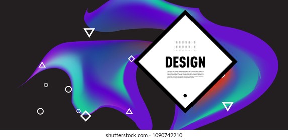 Modern colorful flow poster. Wave Liquid shape in colorful background. Art design for your design project. Vector illustration EPS10