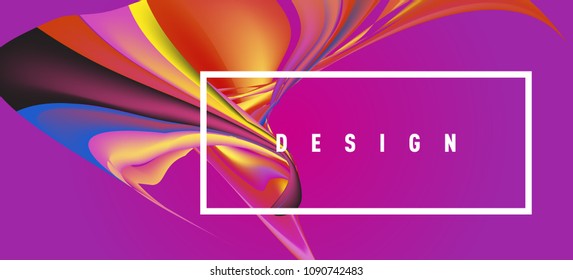 Modern colorful flow poster. Wave Liquid shape in colorful background. Art design for your design project. Vector illustration EPS10