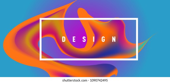 Modern colorful flow poster. Wave Liquid shape in colorful background. Art design for your design project. Vector illustration EPS10