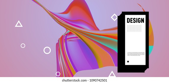 Modern colorful flow poster. Wave Liquid shape in colorful background. Art design for your design project. Vector illustration EPS10