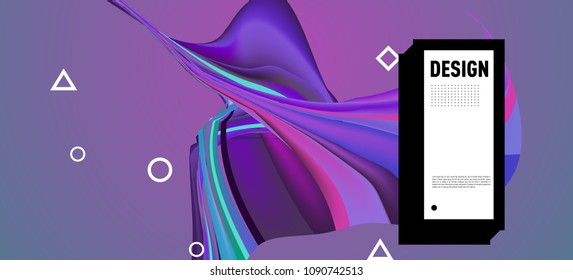 Modern colorful flow poster. Wave Liquid shape in colorful background. Art design for your design project. Vector illustration EPS10