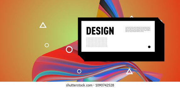Modern colorful flow poster. Wave Liquid shape in colorful background. Art design for your design project. Vector illustration EPS10