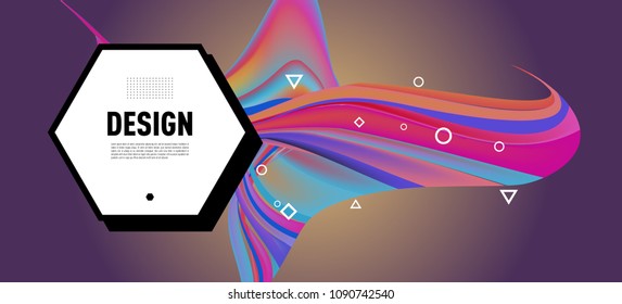 Modern colorful flow poster. Wave Liquid shape in colorful background. Art design for your design project. Vector illustration EPS10