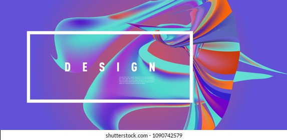 Modern colorful flow poster. Wave Liquid shape in colorful background. Art design for your design project. Vector illustration EPS10
