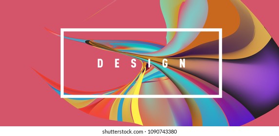 Modern colorful flow poster. Wave Liquid shape in colorful background. Art design for your design project. Vector illustration EPS10