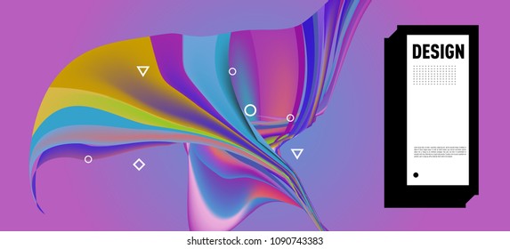 Modern colorful flow poster. Wave Liquid shape in colorful background. Art design for your design project. Vector illustration EPS10