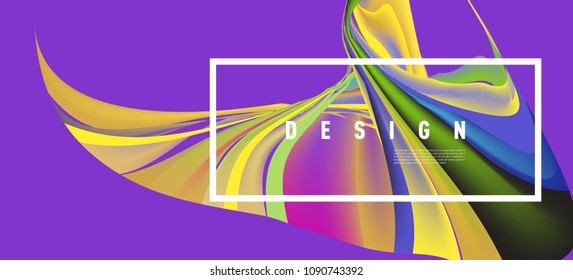 Modern colorful flow poster. Wave Liquid shape in colorful background. Art design for your design project. Vector illustration EPS10