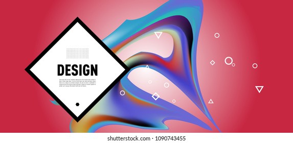 Modern colorful flow poster. Wave Liquid shape in colorful background. Art design for your design project. Vector illustration EPS10