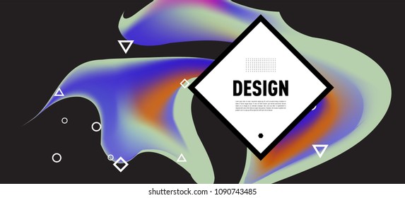 Modern colorful flow poster. Wave Liquid shape in colorful background. Art design for your design project. Vector illustration EPS10