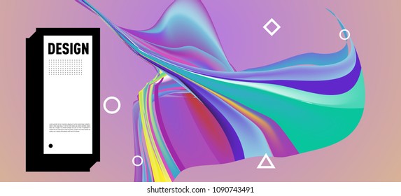 Modern colorful flow poster. Wave Liquid shape in colorful background. Art design for your design project. Vector illustration EPS10