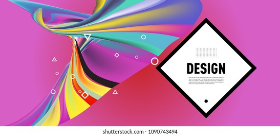 Modern colorful flow poster. Wave Liquid shape in colorful background. Art design for your design project. Vector illustration EPS10