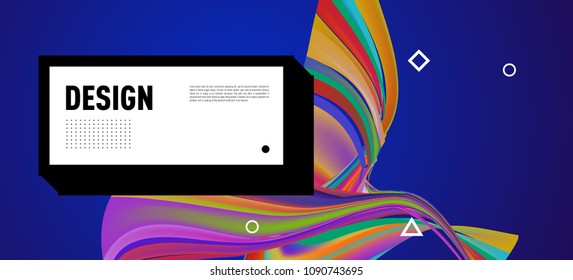 Modern colorful flow poster. Wave Liquid shape in colorful background. Art design for your design project. Vector illustration EPS10