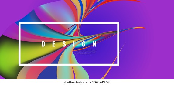 Modern colorful flow poster. Wave Liquid shape in colorful background. Art design for your design project. Vector illustration EPS10