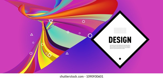 Modern colorful flow poster. Wave Liquid shape in colorful background. Art design for your design project. Vector illustration EPS10