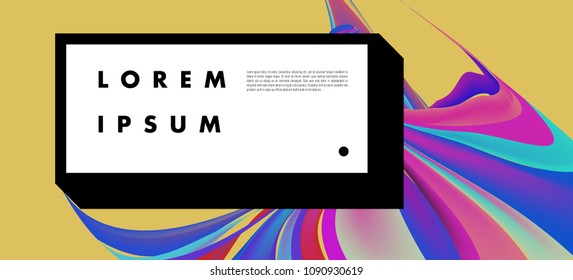 Modern colorful flow poster. Wave Liquid shape in colorful background. Art design for your design project. Vector illustration EPS10