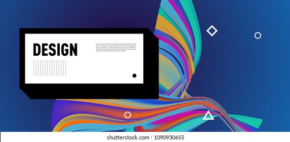 Modern colorful flow poster. Wave Liquid shape in colorful background. Art design for your design project. Vector illustration EPS10
