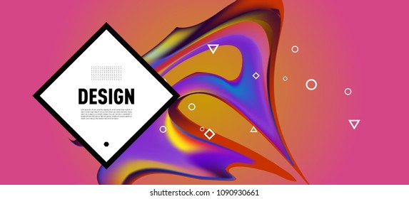 Modern colorful flow poster. Wave Liquid shape in colorful background. Art design for your design project. Vector illustration EPS10