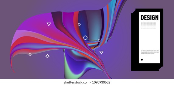 Modern colorful flow poster. Wave Liquid shape in colorful background. Art design for your design project. Vector illustration EPS10