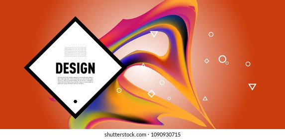 Modern colorful flow poster. Wave Liquid shape in colorful background. Art design for your design project. Vector illustration EPS10