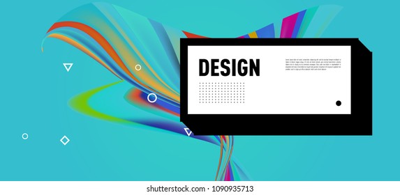 Modern colorful flow poster. Wave Liquid shape in colorful background. Art design for your design project. Vector illustration EPS10