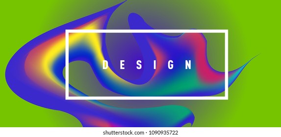 Modern colorful flow poster. Wave Liquid shape in colorful background. Art design for your design project. Vector illustration EPS10