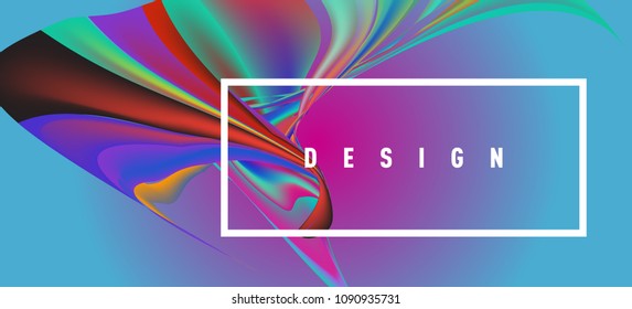 Modern colorful flow poster. Wave Liquid shape in colorful background. Art design for your design project. Vector illustration EPS10