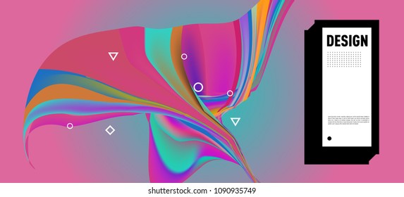 Modern colorful flow poster. Wave Liquid shape in colorful background. Art design for your design project. Vector illustration EPS10