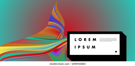 Modern colorful flow poster. Wave Liquid shape in colorful background. Art design for your design project. Vector illustration EPS10