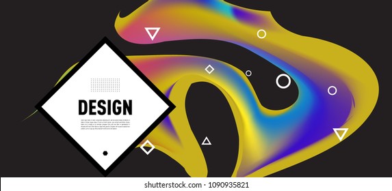 Modern colorful flow poster. Wave Liquid shape in colorful background. Art design for your design project. Vector illustration EPS10