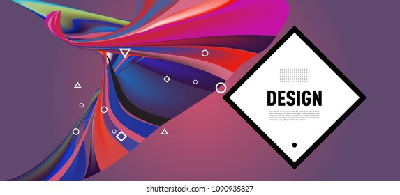 Modern colorful flow poster. Wave Liquid shape in colorful background. Art design for your design project. Vector illustration EPS10