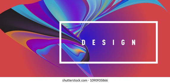 Modern colorful flow poster. Wave Liquid shape in colorful background. Art design for your design project. Vector illustration EPS10