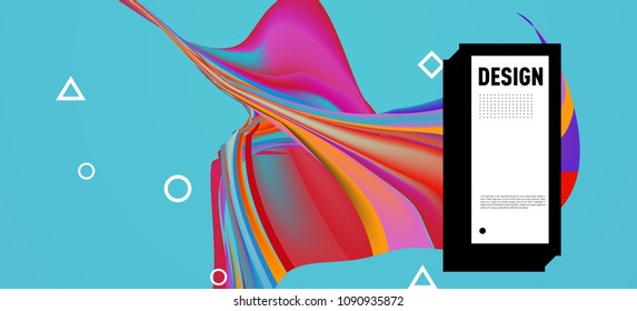 Modern colorful flow poster. Wave Liquid shape in colorful background. Art design for your design project. Vector illustration EPS10