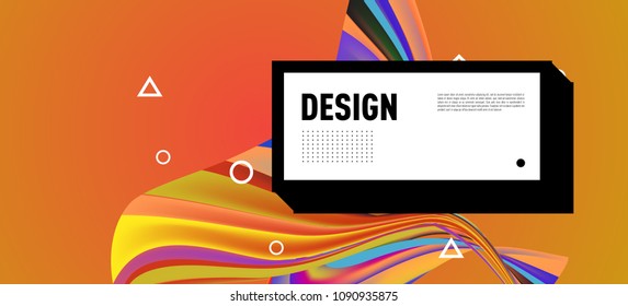 Modern colorful flow poster. Wave Liquid shape in colorful background. Art design for your design project. Vector illustration EPS10