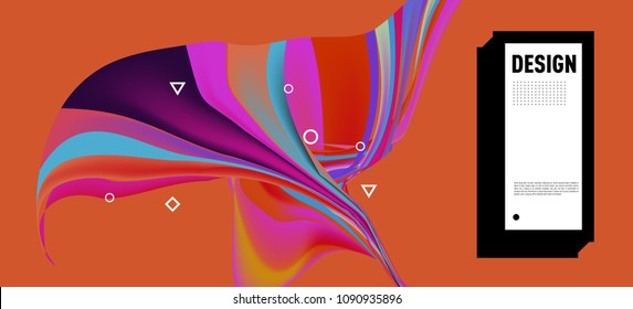 Modern colorful flow poster. Wave Liquid shape in colorful background. Art design for your design project. Vector illustration EPS10