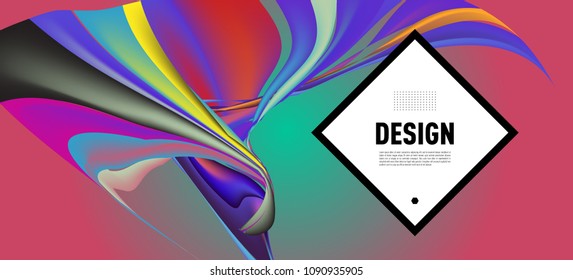 Modern colorful flow poster. Wave Liquid shape in colorful background. Art design for your design project. Vector illustration EPS10