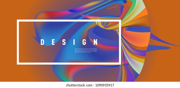 Modern colorful flow poster. Wave Liquid shape in colorful background. Art design for your design project. Vector illustration EPS10