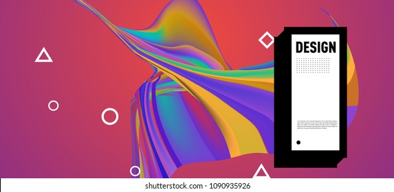 Modern colorful flow poster. Wave Liquid shape in colorful background. Art design for your design project. Vector illustration EPS10